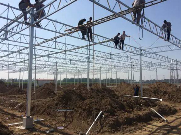 貴陽智能溫室大棚骨架施工